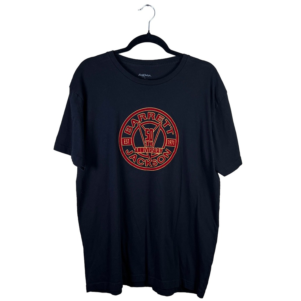 Barrett Jackson T-Shirt Men's XL 50th‎ Anniversary Car Graphic Black Streetwear